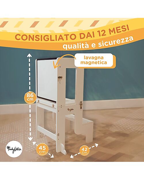 Torre Montessori 3 in 1 - Bianco