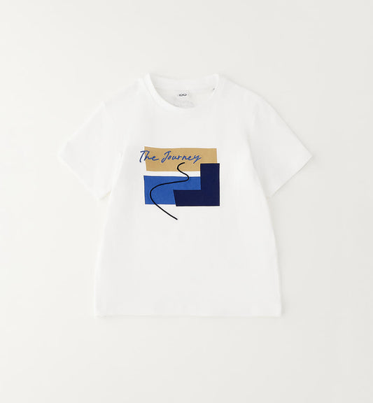 T-SHIRT BIANCA CON STAMPA