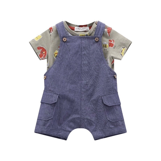 COMPLETO T-SHIRT E SALOPETTE NEONATO