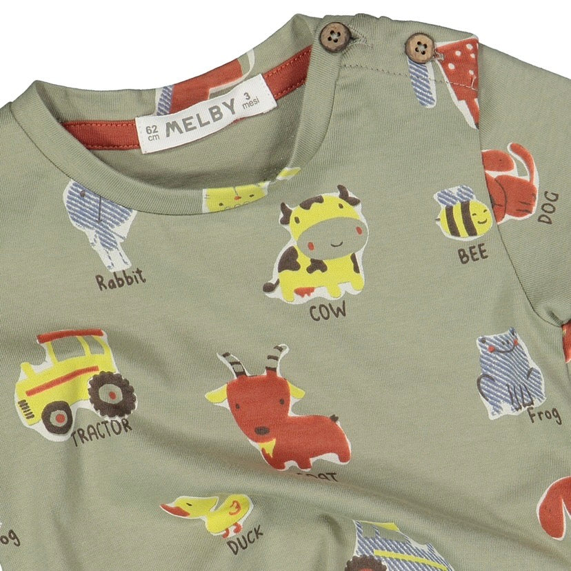 COMPLETO T-SHIRT E SALOPETTE NEONATO