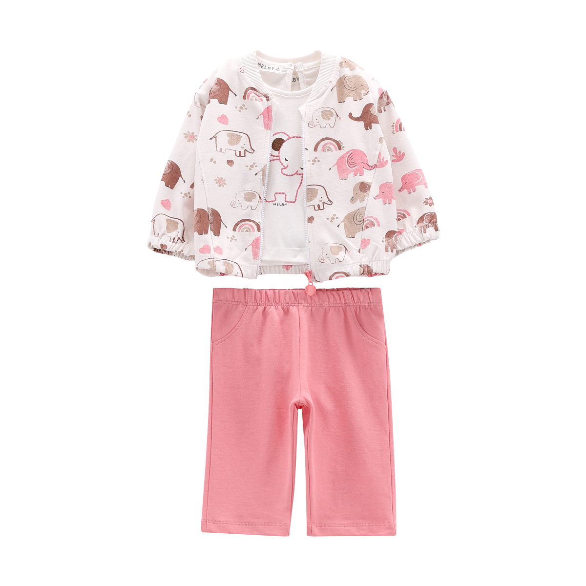 COMPLETO FELPA E JERSEY STRETCH NEONATA