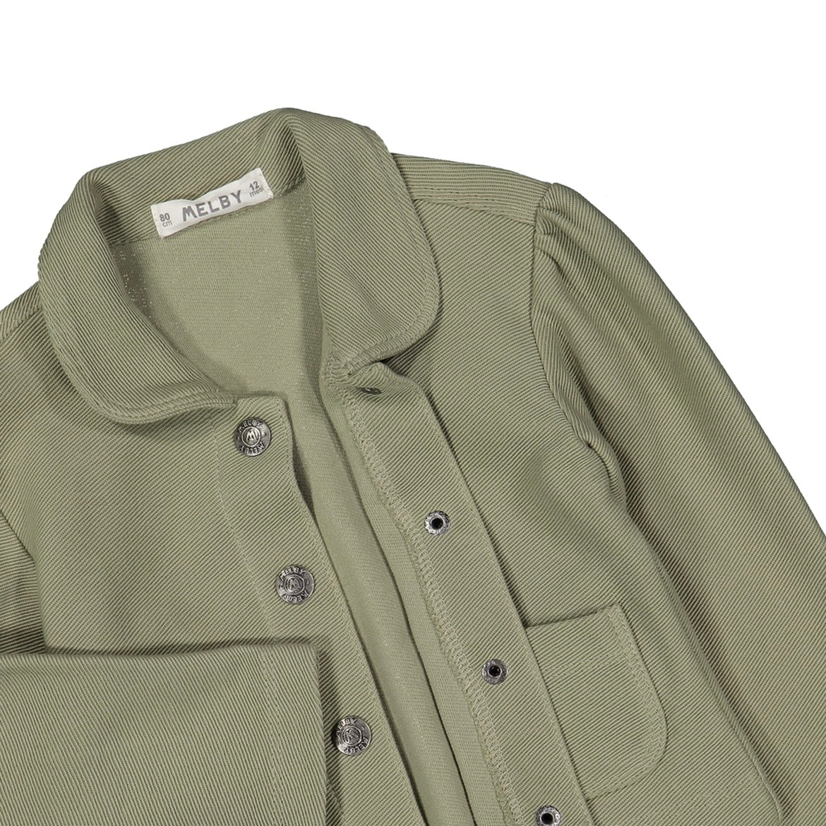 GIACCHINO VERDE CON BOTTONI A CLIP BAMBINA
