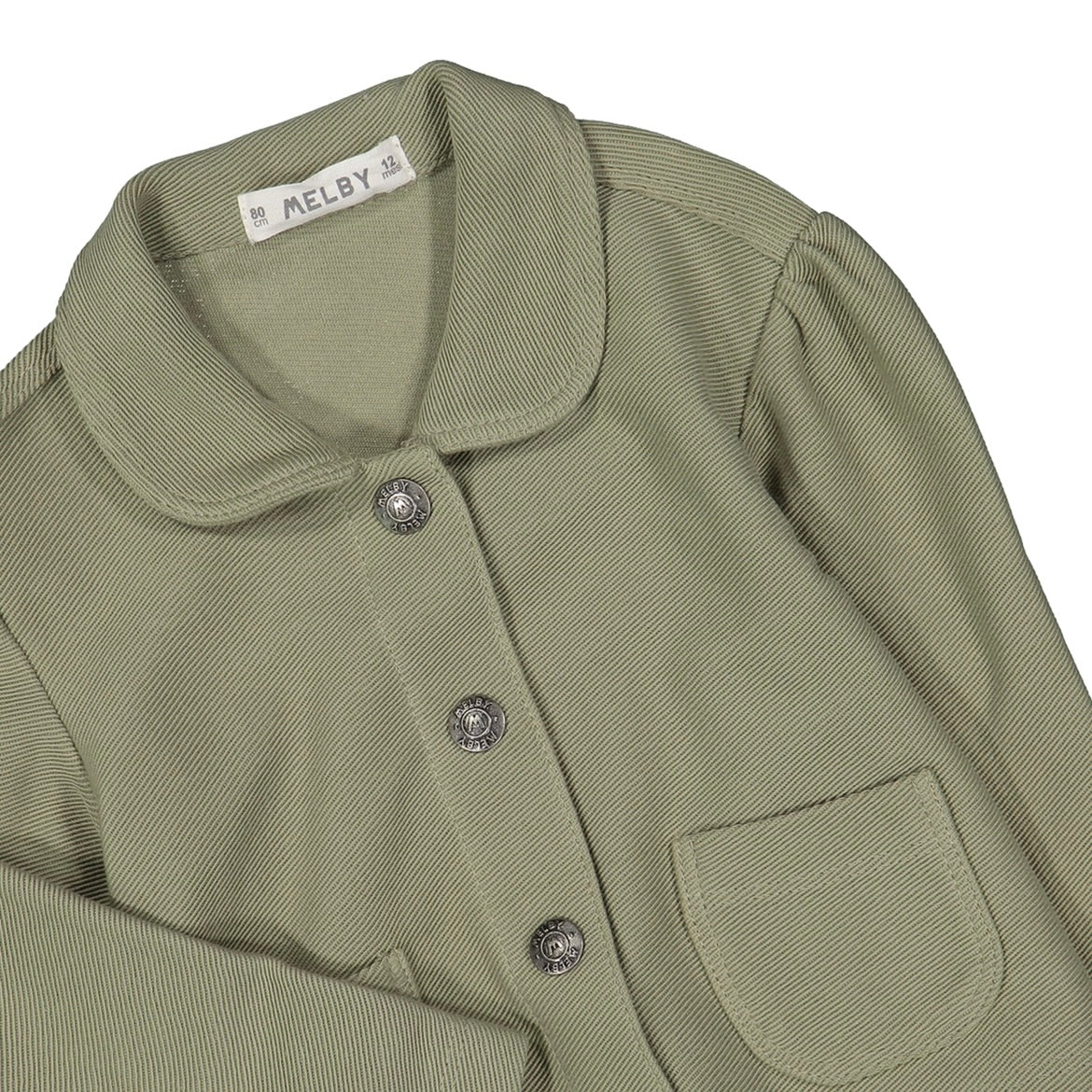 GIACCHINO VERDE CON BOTTONI A CLIP BAMBINA