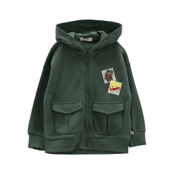 MAGLIA Z/L.C/CAPP.FELPA WAFEL BAMBINO