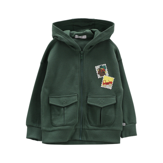MAGLIA Z/L.C/CAPP.FELPA WAFEL BAMBINO