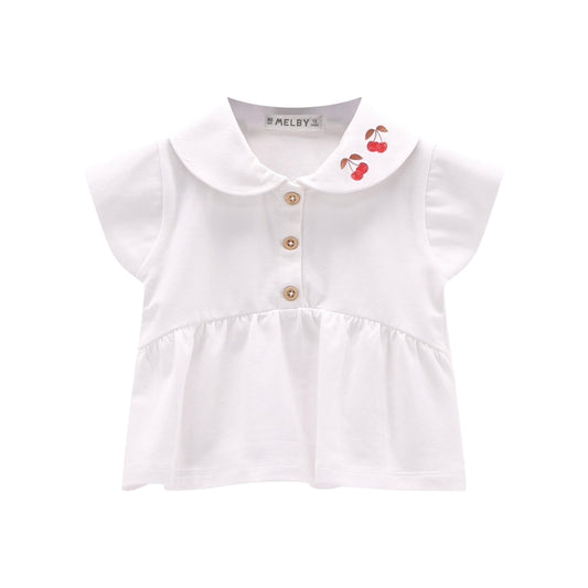 T-SHIRT BIANCA CON COLLETTO