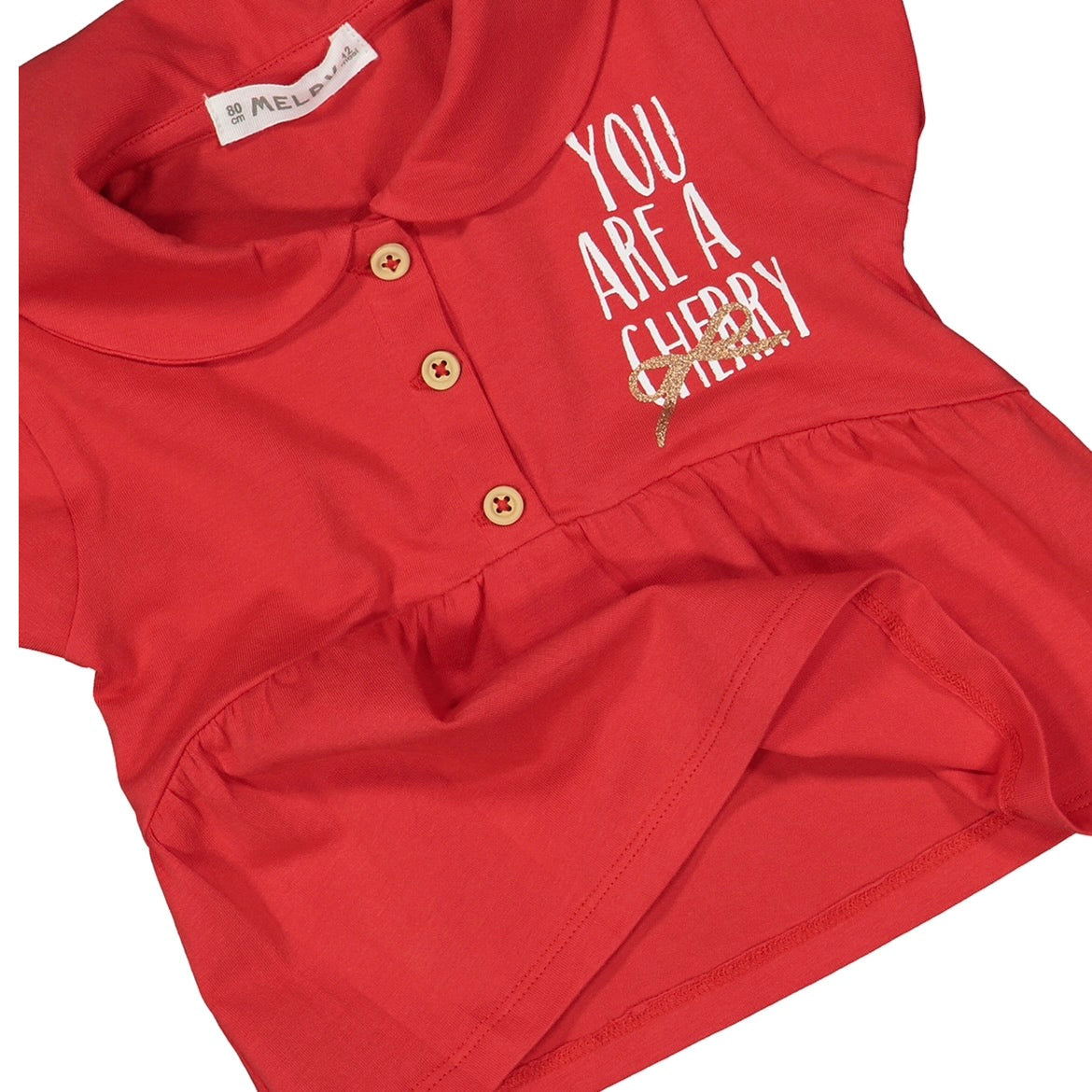 T-SHIRT JERSEY ROSSA BAMBINA