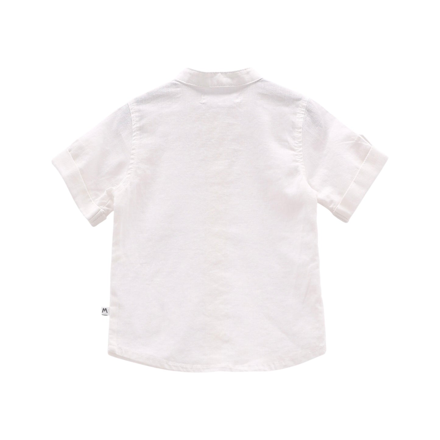 CAMICIA MISTO LINO BAMBINO MANICA CORTA