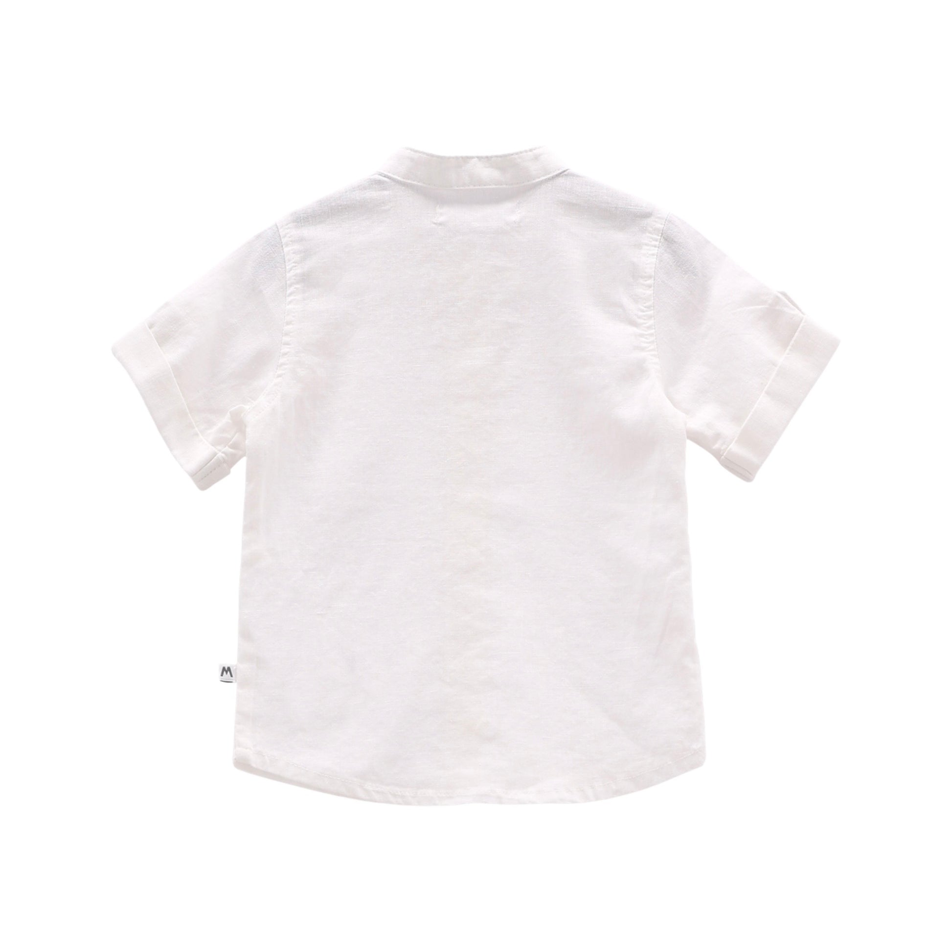 CAMICIA MISTO LINO BAMBINO MANICA CORTA