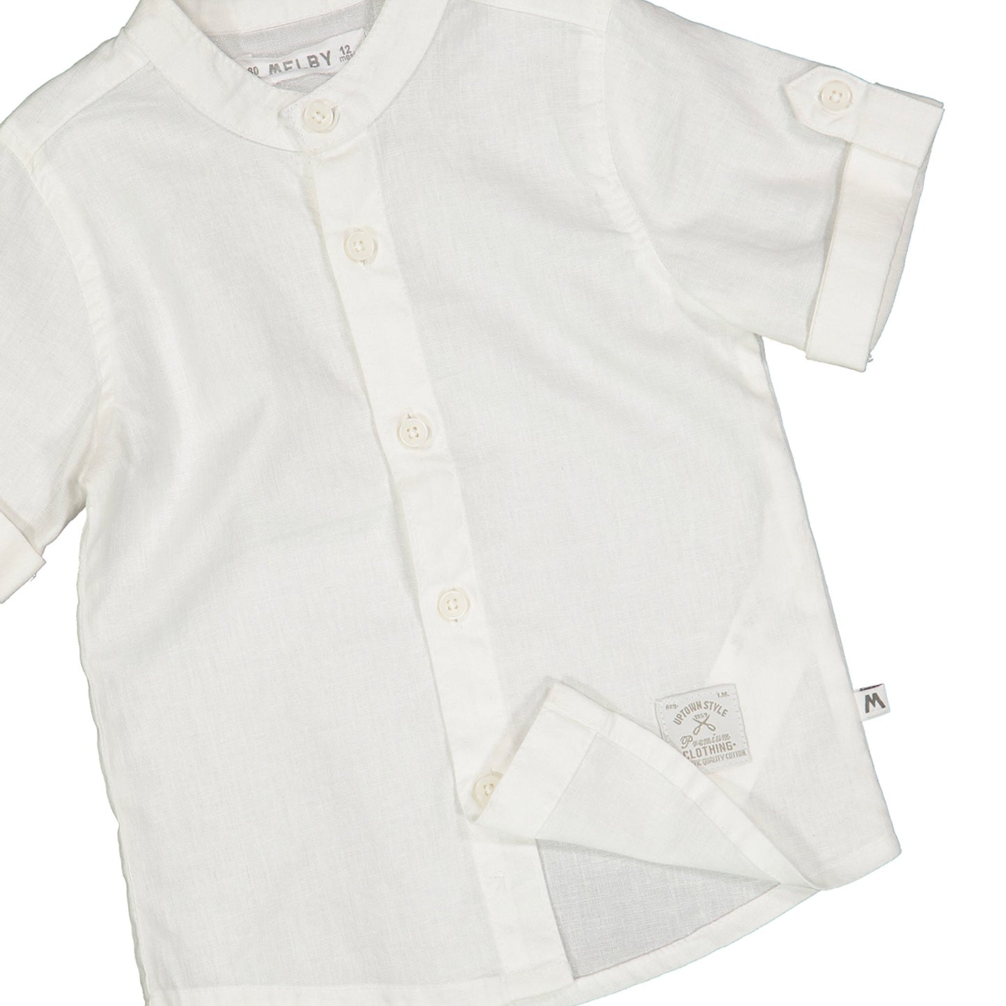 CAMICIA MISTO LINO BAMBINO MANICA CORTA