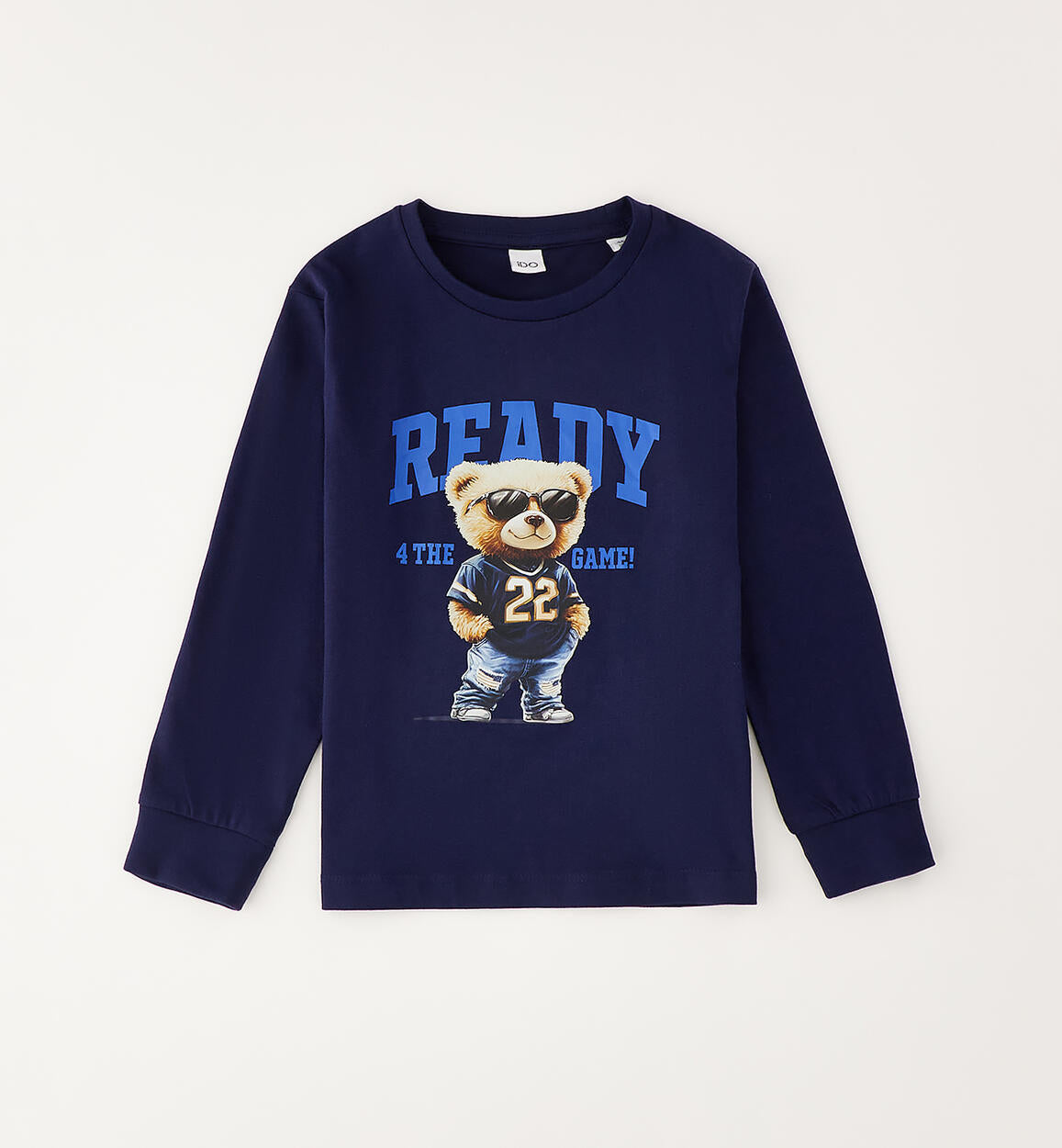 MAGLIETTA BLU CON ORSETTO