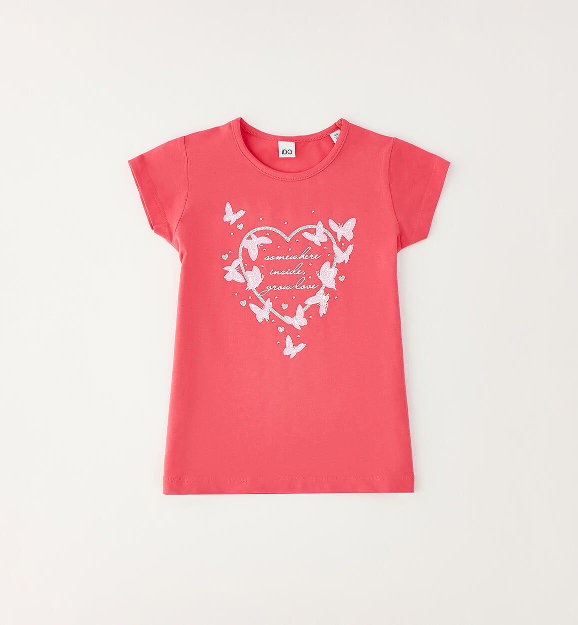 T-SHIRT CUORE CORALLO