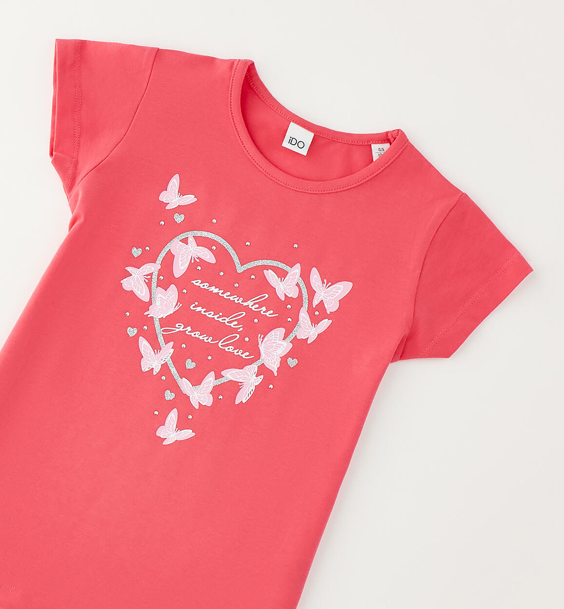 T-SHIRT CUORE CORALLO