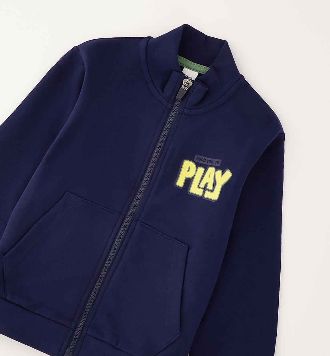 FELPA BLU CON ZIP