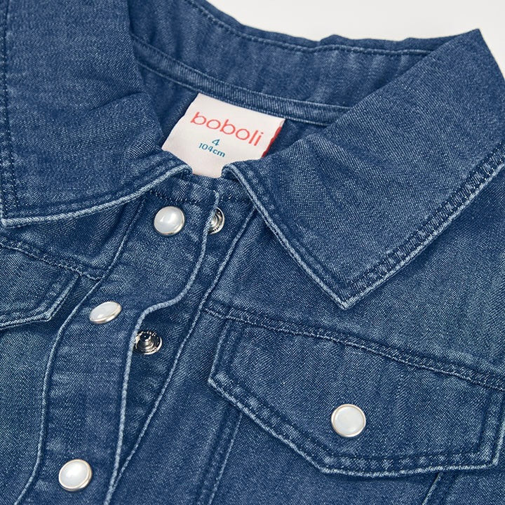 Abito combinato denim e cotone