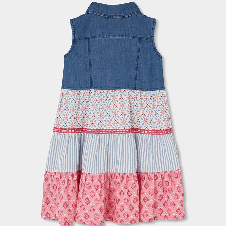 Abito combinato denim e cotone