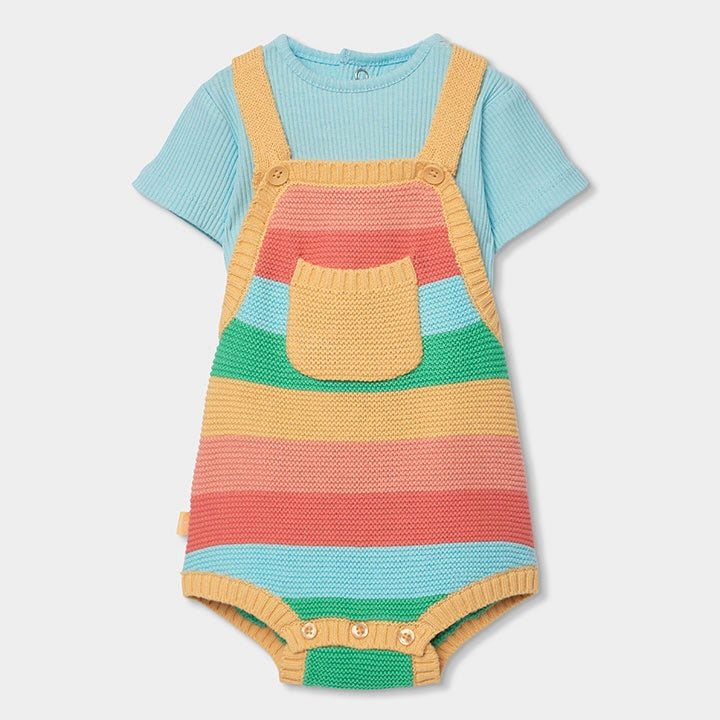 Completo con Salopette in tricot