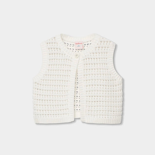 GILET IN TRICOT BIANCO