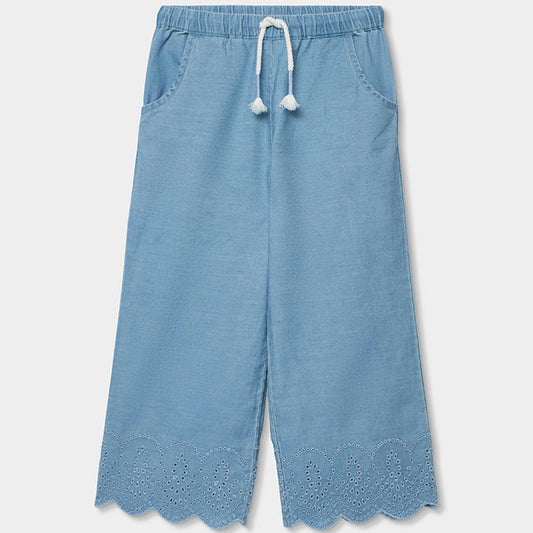 PANTALONE IN DENIM RICAMATO