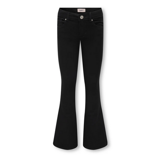 JEANS NERO A ZAMPA