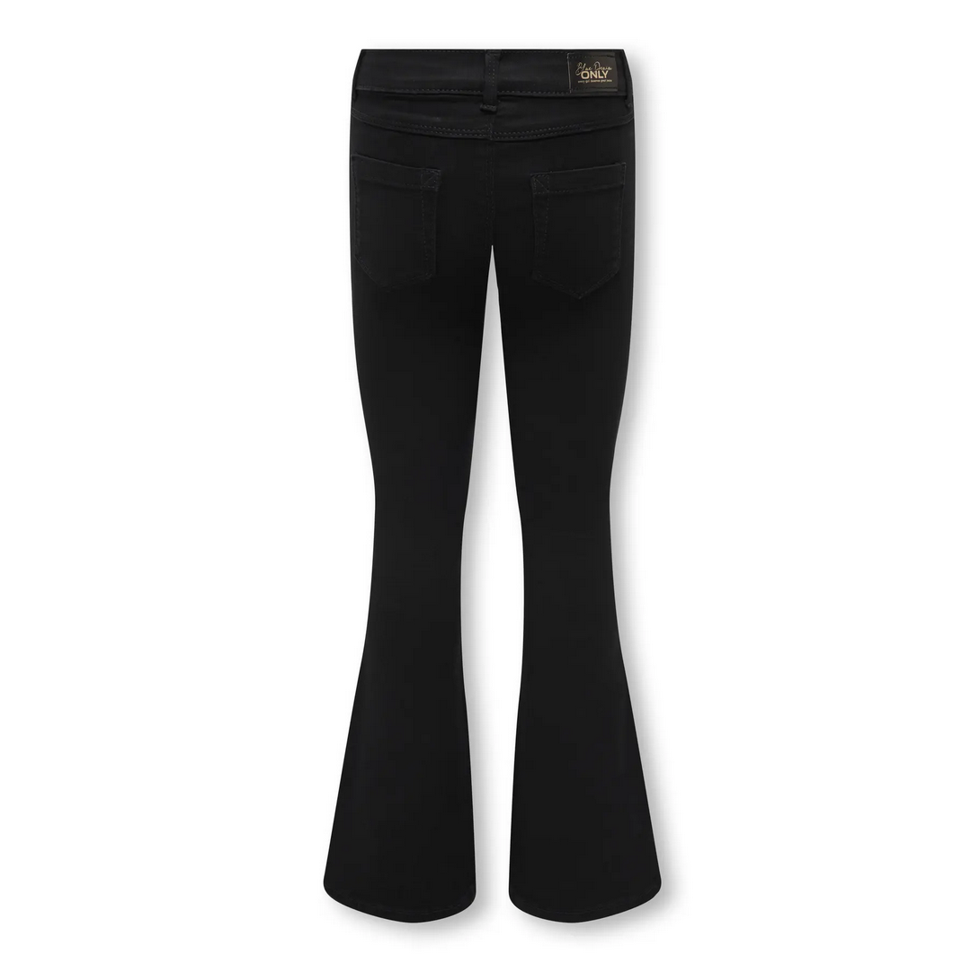 JEANS NERO A ZAMPA