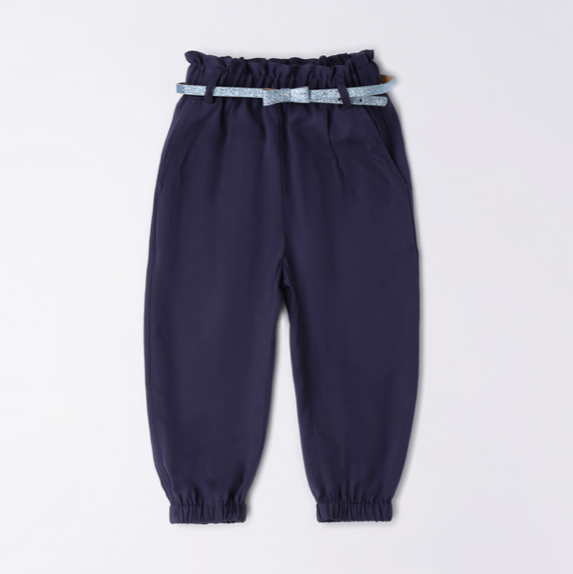 PANTALONE BLU CON CINTURA
