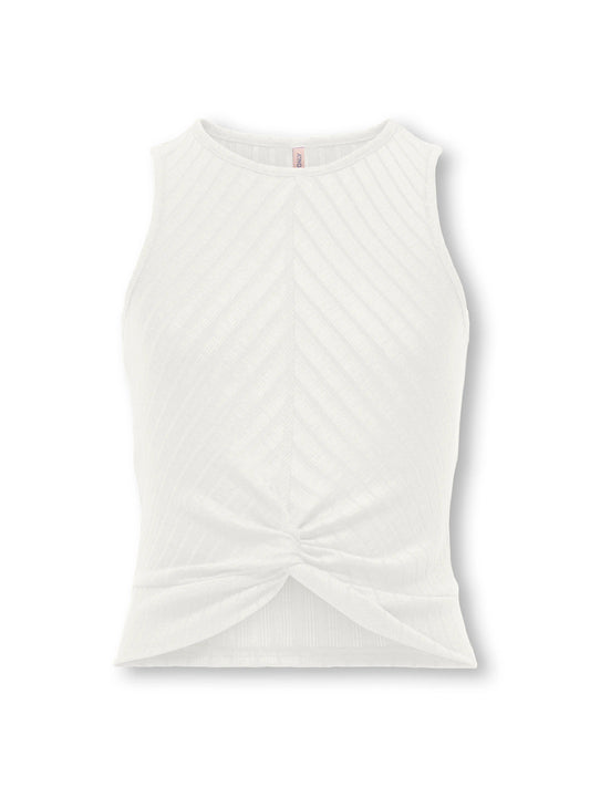 TOP A COSTINE CON NODO - BIANCO