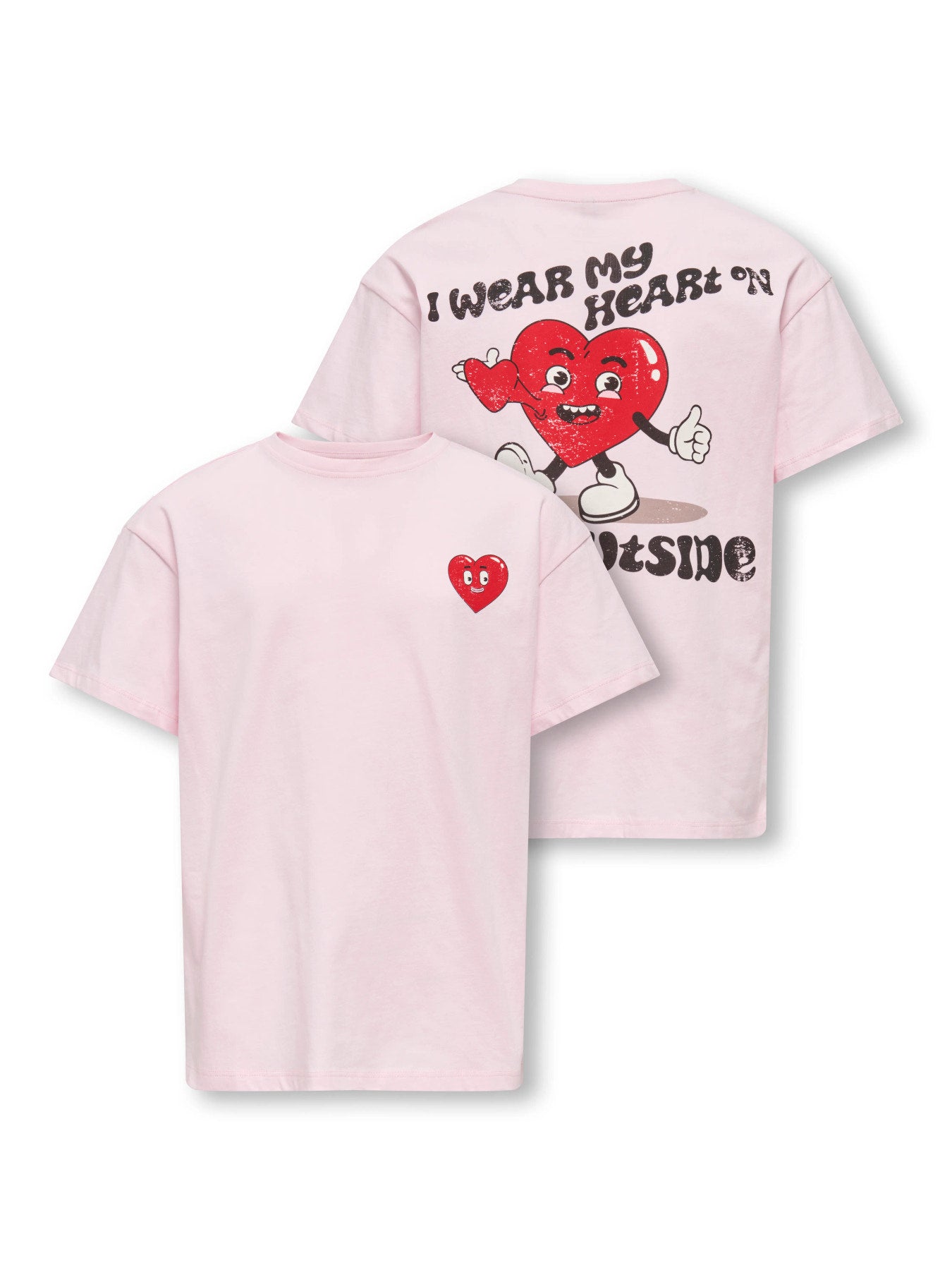 T.SHIRT "CUORE" - ROSA
