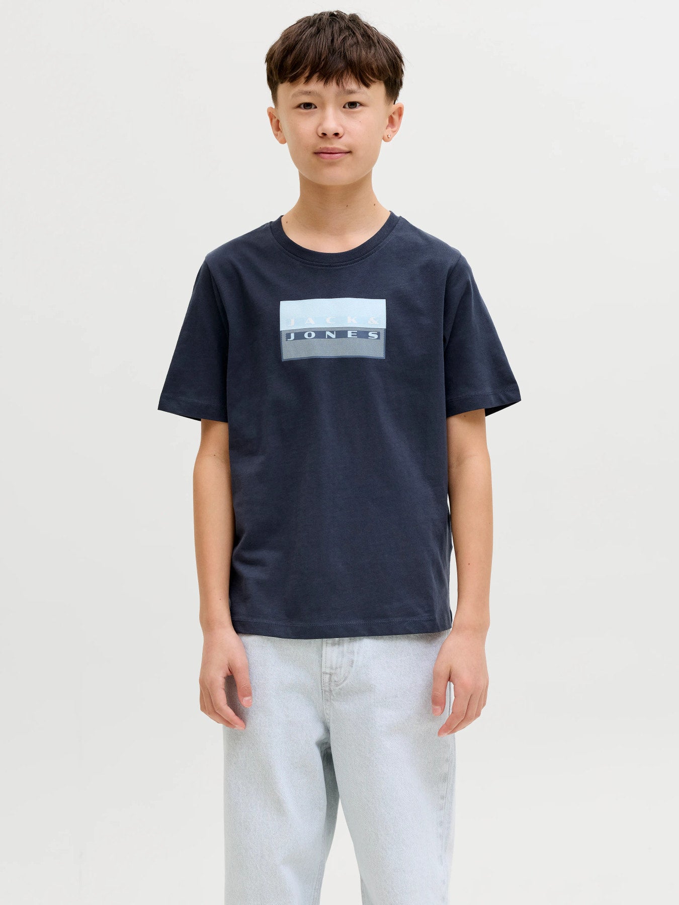 T-SHIRT CON LOGO BLU
