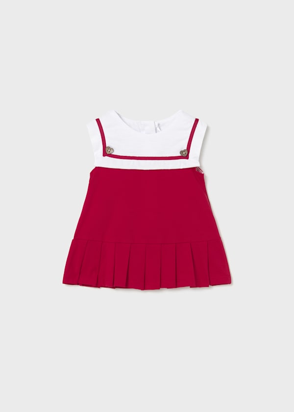 Vestito rosso e bianco neonata