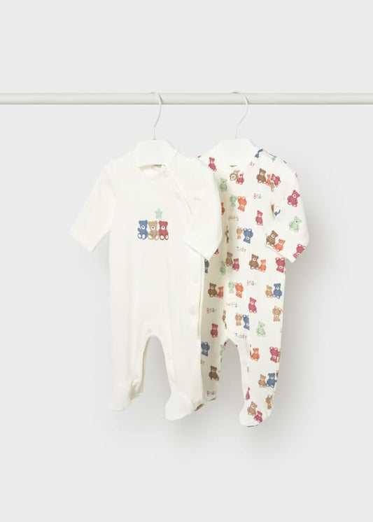 Set 2 pigiami lunghi neonato