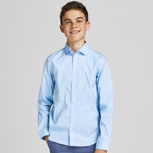CAMICIA CASHMERE CELESTE