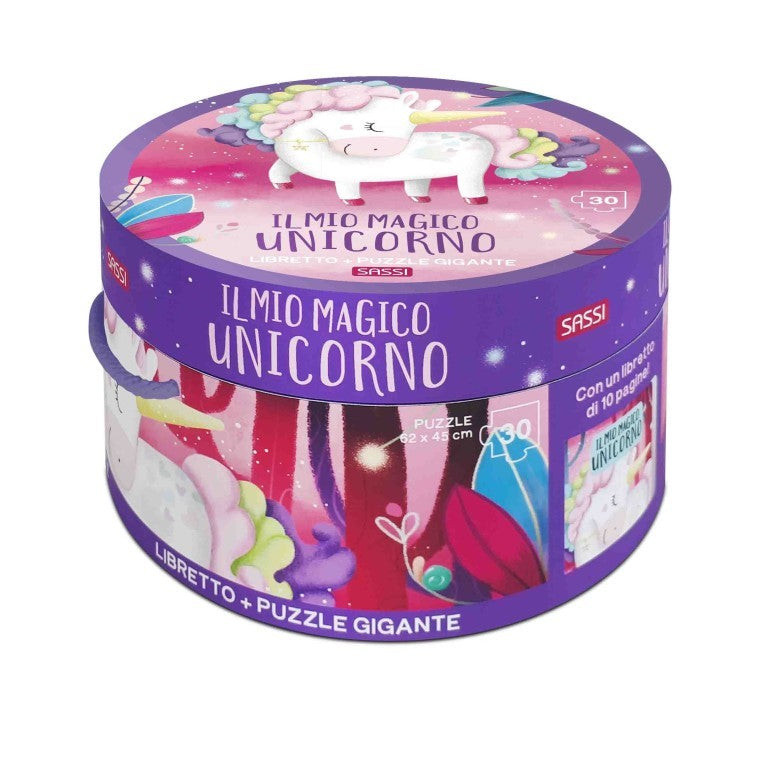 Puzzle Il Mio Magico Unicorno (Puzzle Scatola Tonda e Libro)