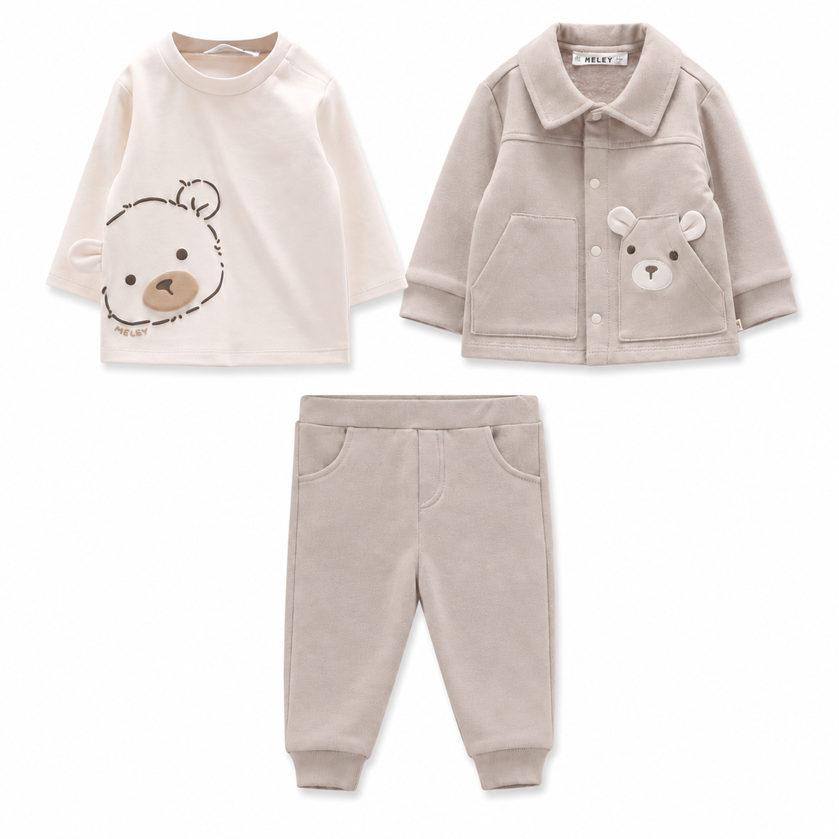 COMPLETO 3PZ FELPA MAGLIETTA E PANTALONE