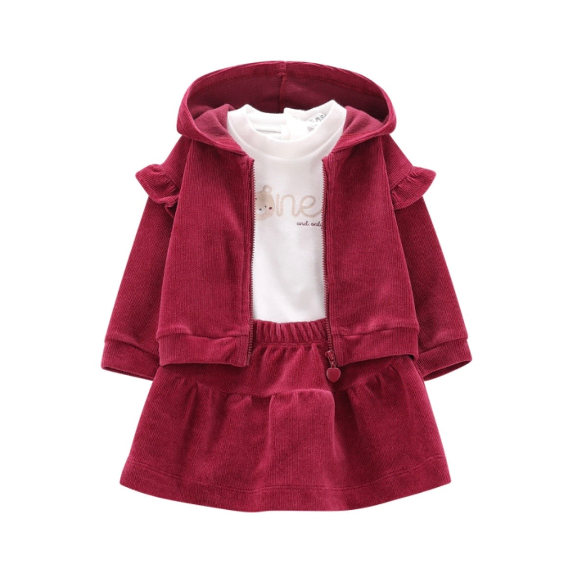 COMPLETO 3PZ CINIGLIA A COSTE E INTERLOCK NEONATA