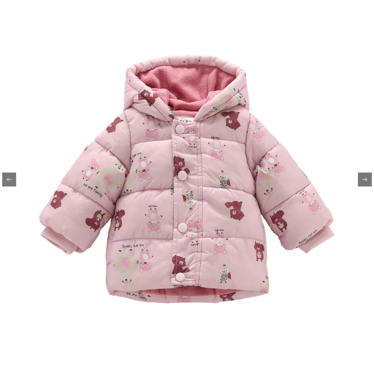 GIUBBOTTO NYLON FODERA PILE ROSA