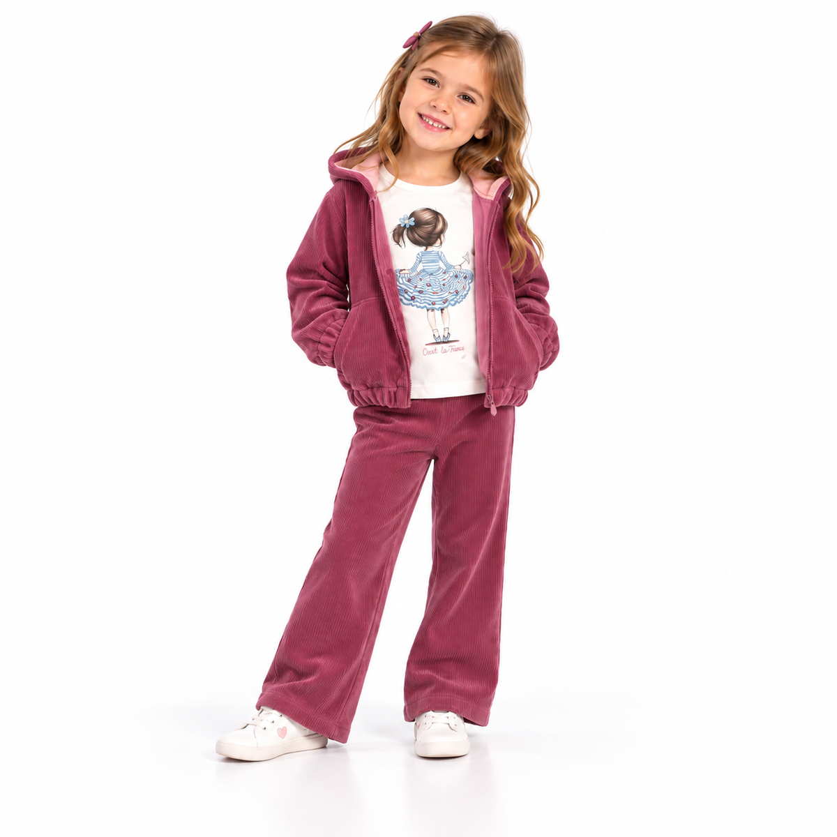 COMPLETO CINIGLIA E JERSEY STRETCH BAMBINA