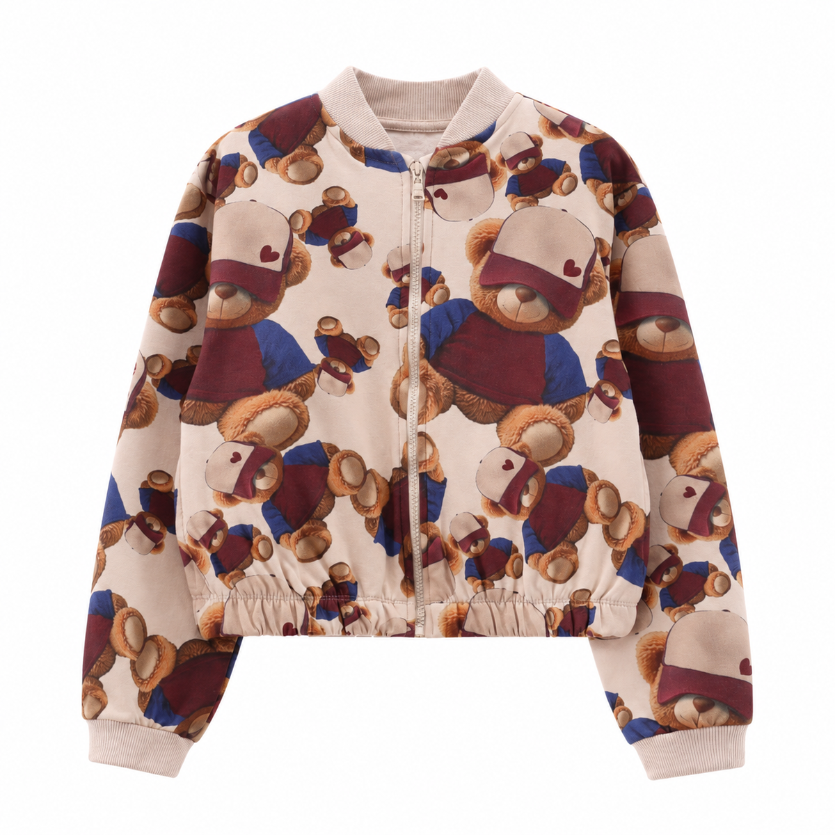 FELPA BOMBER CON ORSETTI RAGAZZA