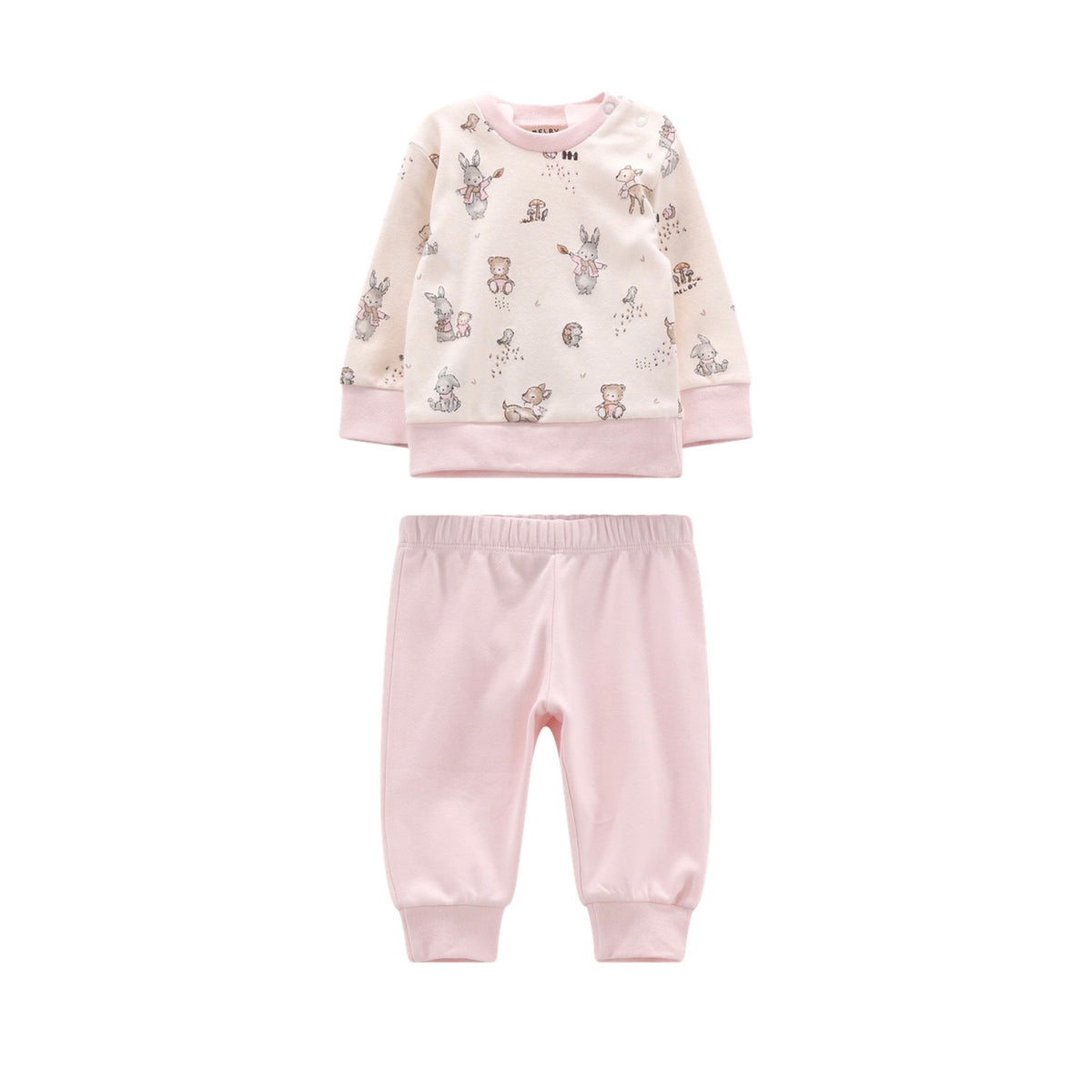 PIGIAMA LUNGO INTERLOCK ROSA