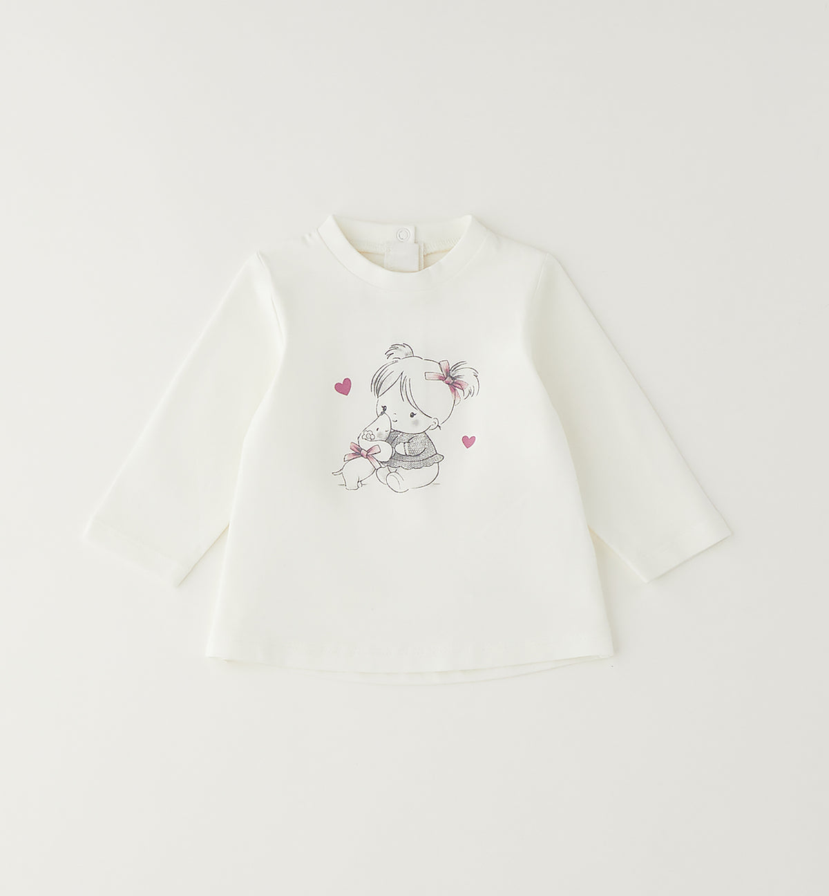 MAGLIETTA NEONATA CON STAMPA BIMBA