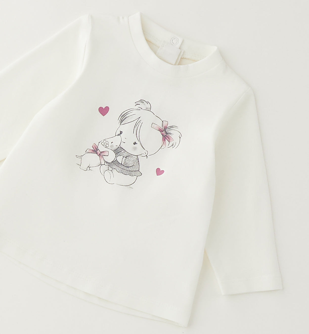 MAGLIETTA NEONATA CON STAMPA BIMBA