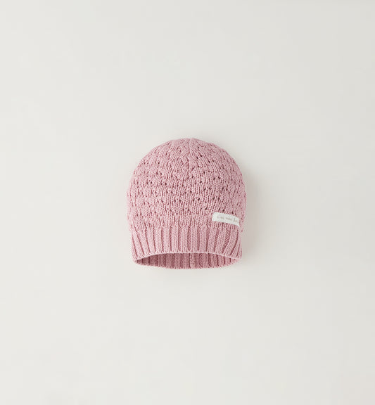 CAPPELLINO IN TRICOT ROSA