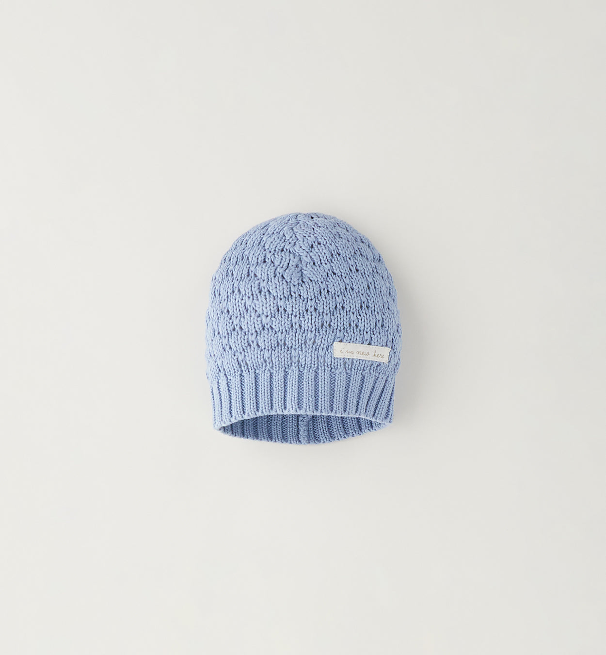CAPPELLINO IN TRICOT CELESTE