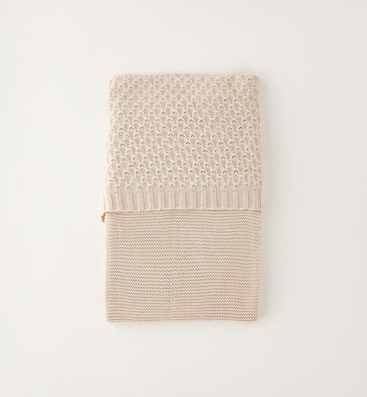 COPERTINA IN TRICOT BEIGE