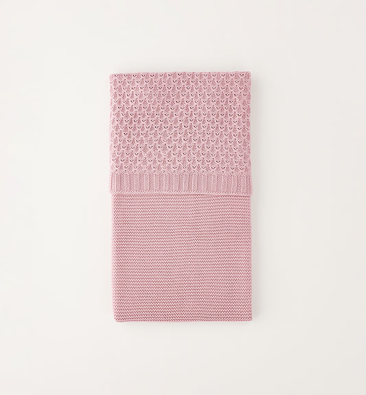 COPERTINA IN TRICOT ROSA