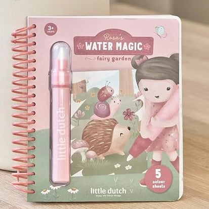 Libro magico ad acqua Rosa Fairy garden