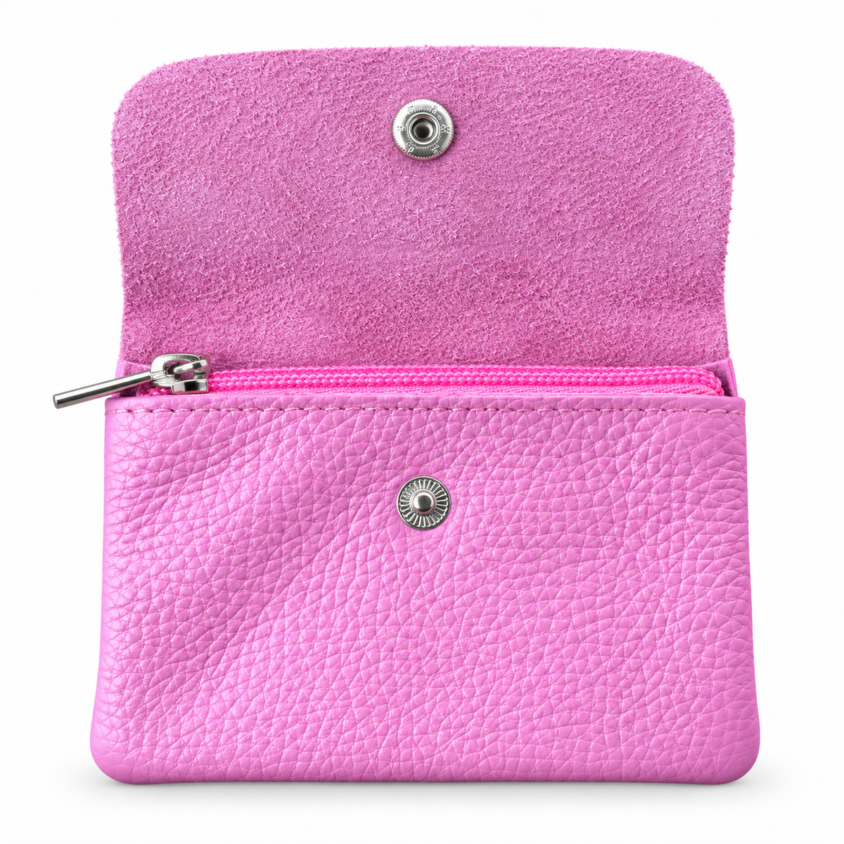 Portafoglio in vera pelle effetto martellato ROSA CONFETTO
